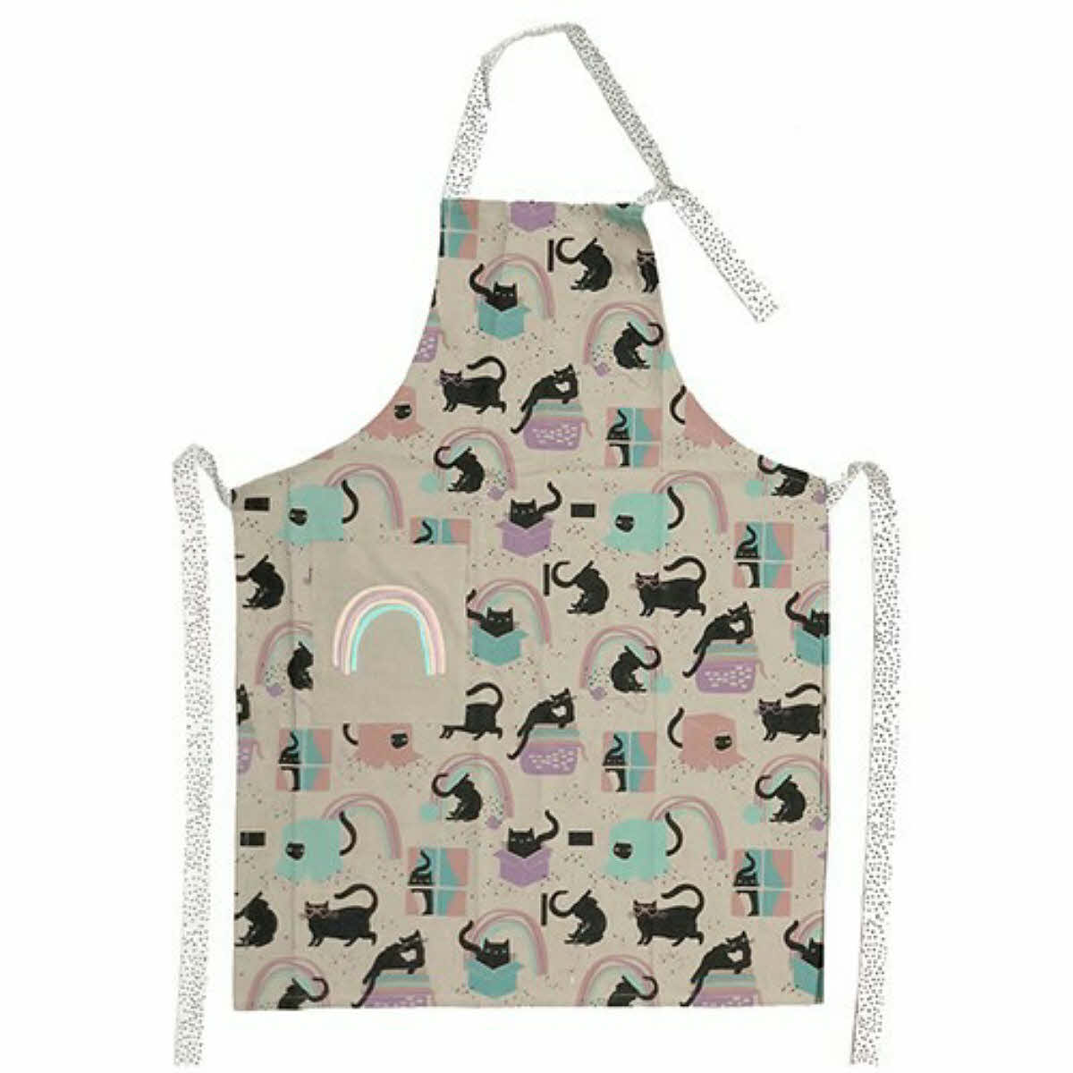 Cotton Black Cat Apron