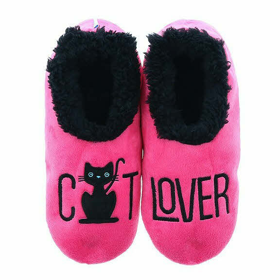 Ladies Snoozies Cat Lover Bright Pink