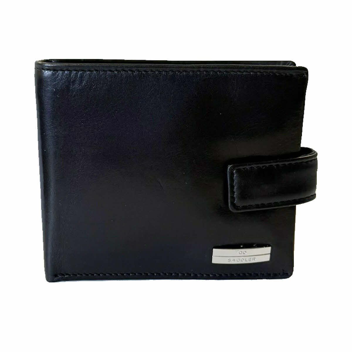 Men's Soft Black Leather Wallet with ID & Coin Pocket