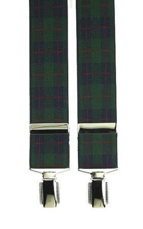 green tartan trouser braces