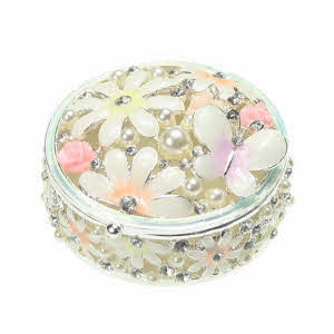 Juliana Flowers & Butterfly Trinket Pot