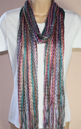 multi coloured long scarf