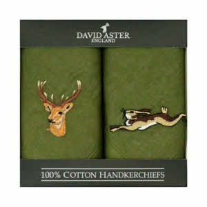 Stag & Hare Handkerchief Set